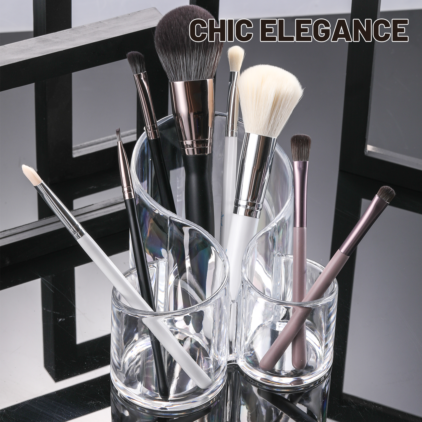 Stylish Acrylic Multi-Purpose Brush Holder