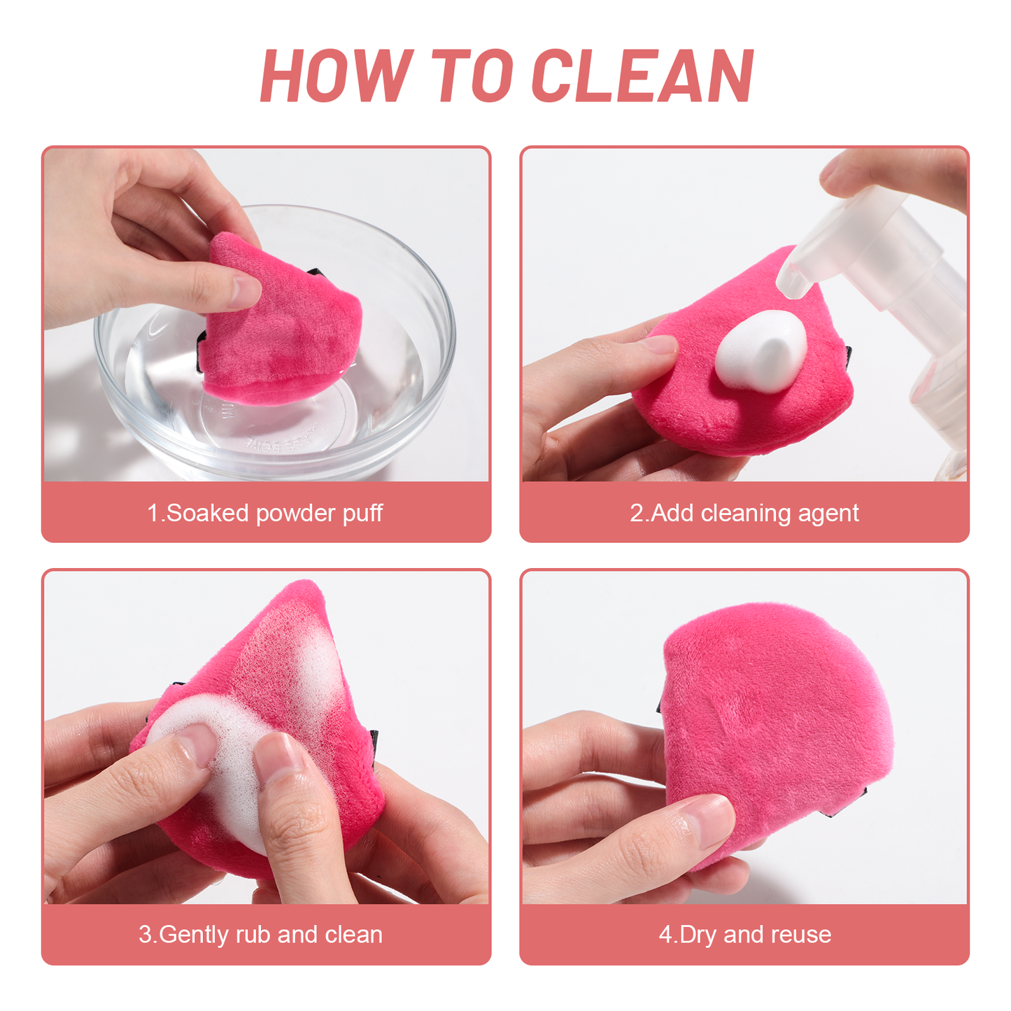 8 Piece Powder Puffs