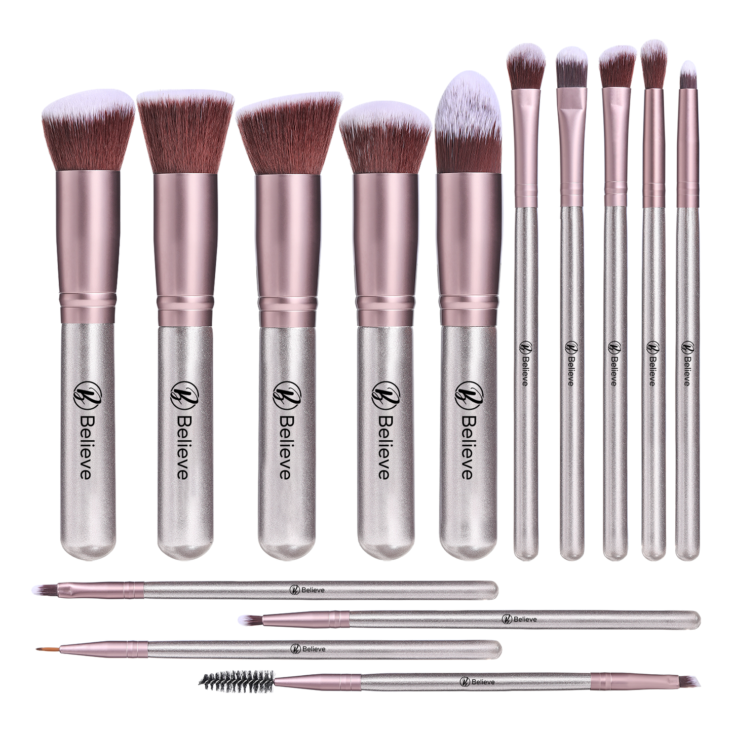 14 Piece Kabuki Purple Mood Brush Set