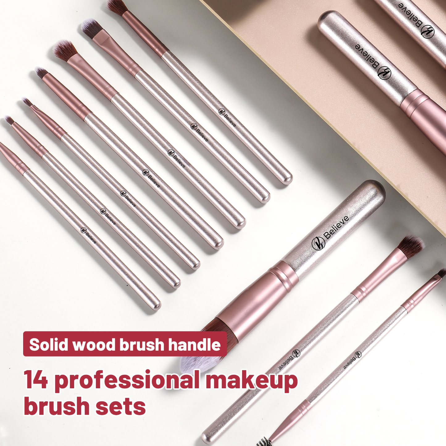 14 Piece Kabuki Purple Mood Brush Set