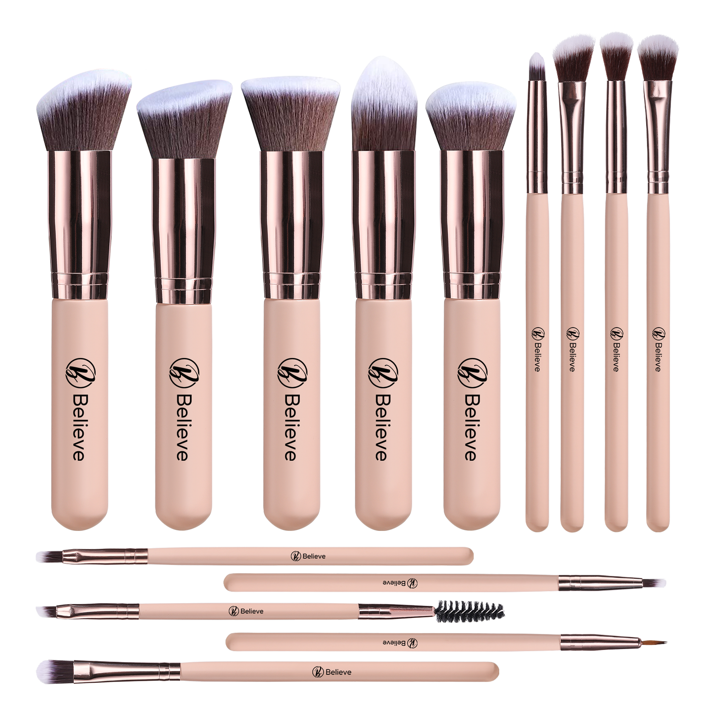 14 Piece Kabuki Nude Brush Set