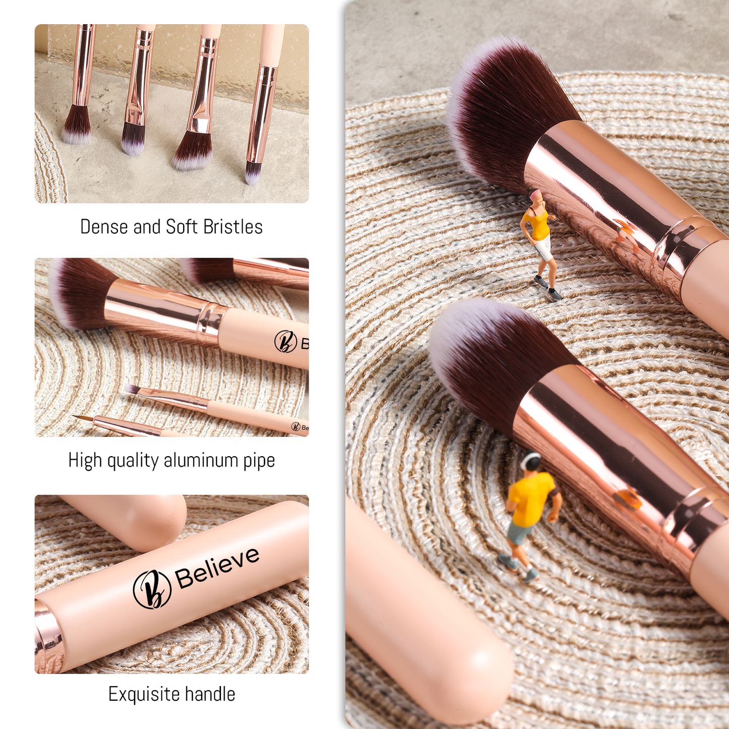 14 Piece Kabuki Nude Brush Set